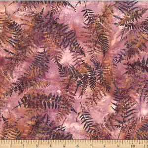 Fern Toss - Woodland Batiks - Dusty Pink