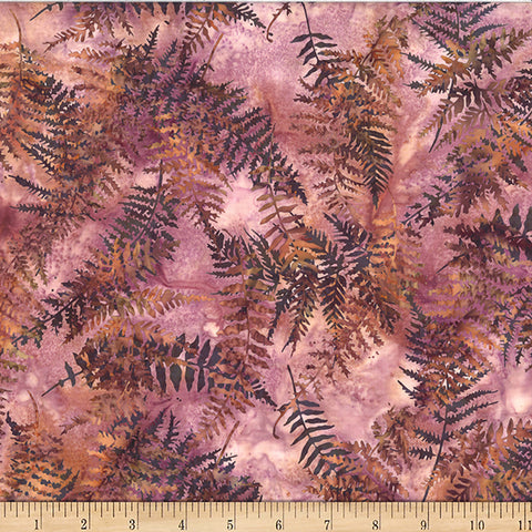 Fern Toss - Woodland Batiks - Dusty Pink