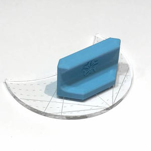 Protect your fingers from rotary blades! Position your fingers behind the ruler handle to keep them safe from rotary cutter accidents.