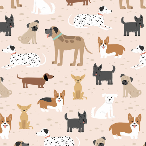 Beige Dogs Flannel