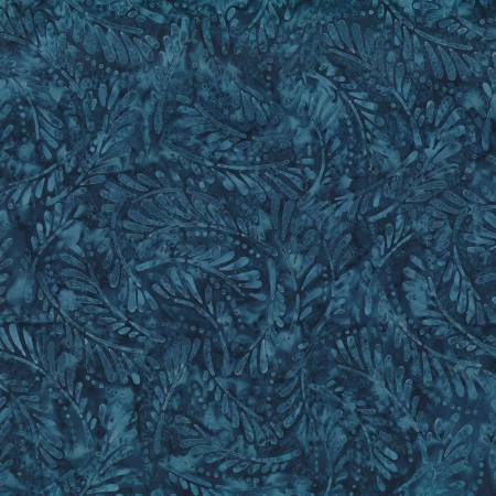 Navy Ferns Batik