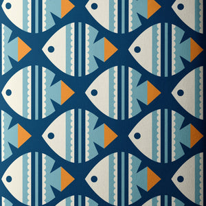 Fish - Ocean Motion - Blue Canvas