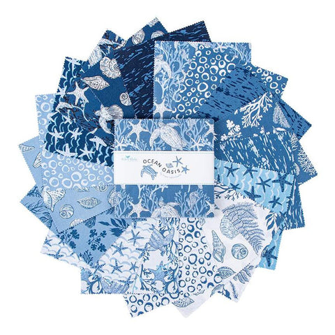 Ocean Oasis Charm Pack, 42pcs/bundle