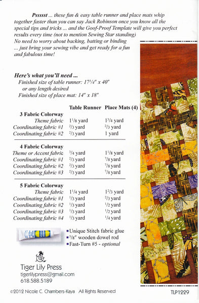Open Weave Table Runner & Place Mats