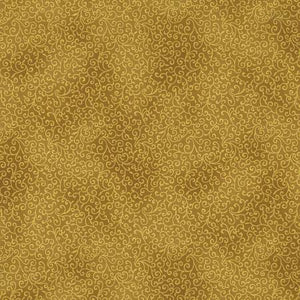 From Hoffman Fabrics, this fabric is gold covered in gold metallic scrolls. This fabric is great for any kind of sewing project. 100% cotton, 44"