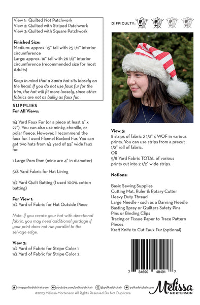Snowbound Hat - Santa Hat Pattern