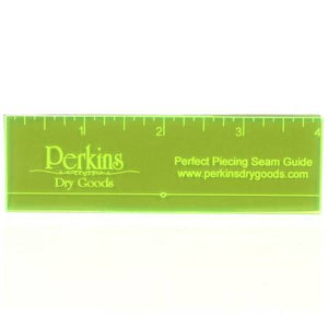 Mark your sewing machine for Perfect Piecing every time! Position your needle for a perfect scant 1/4in seam. Great for use when you don't have a 1/4in piecing foot available. You can even use it to check the accuracy of your 1/4in foot.  Color: Green Made of: Plastic Included: 1 Tool and Instructions