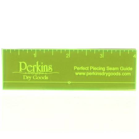 Mark your sewing machine for Perfect Piecing every time! Position your needle for a perfect scant 1/4in seam. Great for use when you don't have a 1/4in piecing foot available. You can even use it to check the accuracy of your 1/4in foot.  Color: Green Made of: Plastic Included: 1 Tool and Instructions