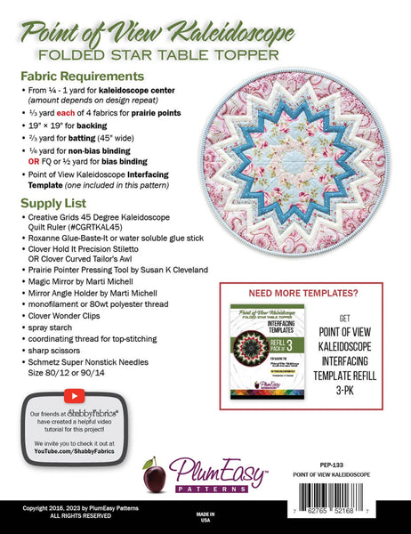 Point of View Kaleidoscope - Folded Star Table Topper