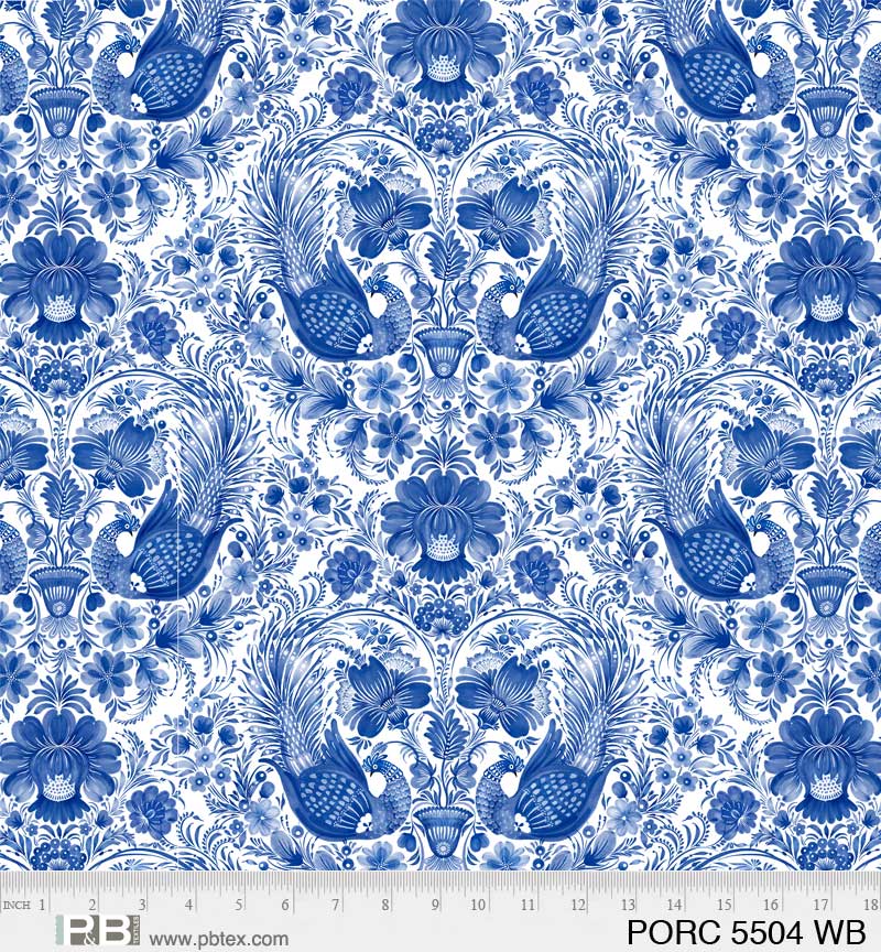 Symmetrical Birds - Porcelaina - White