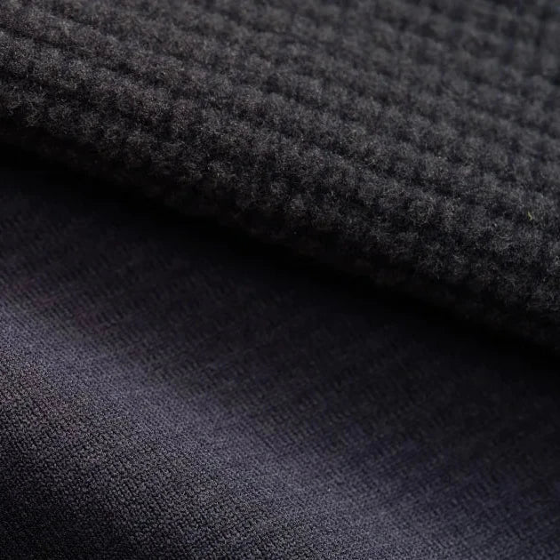 Polartec Black Grid Power Fleece Knit