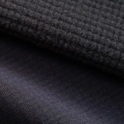 Polartec Black Grid Power Fleece Knit