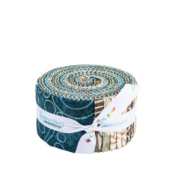 Batiks Sunken Treasure - 2.5" - Fabric Roll