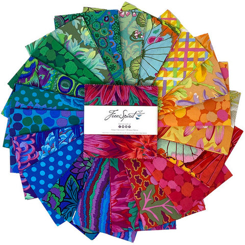 Classic & Stash Kaffe Rainbow- 5" Charm pack