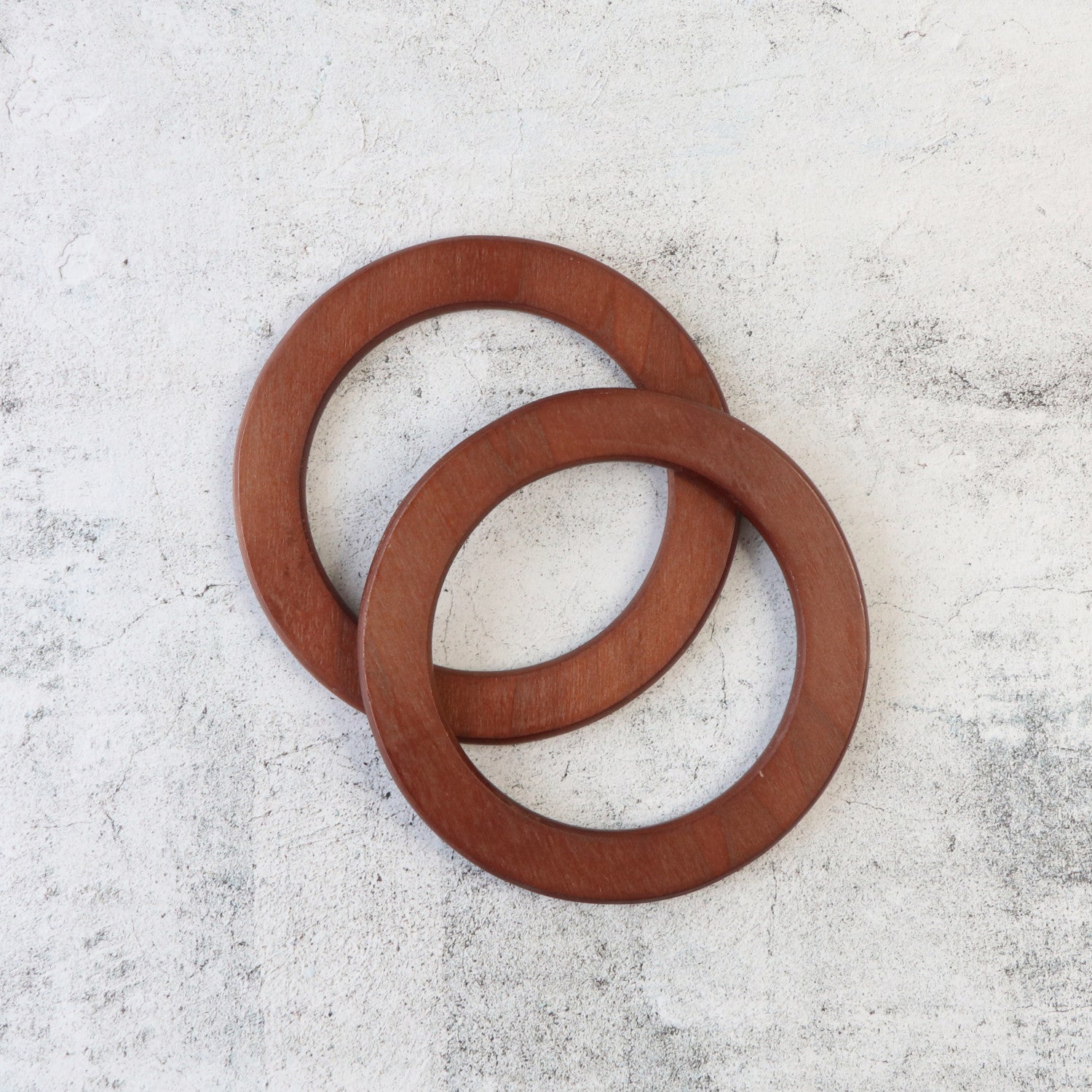 Two Round Wooden Handles
