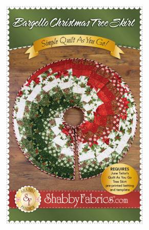 Put an exciting spin on the traditional Christmas tree skirt! This eye-catching bargello tree skirt is so fun to make! Finishes to approximately 40in in diameter. Please note, this pattern uses one package of June Tailor's Quilt As You Go Tree Skirt batting #JT-1492.