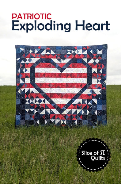 Patriotic Exploding Heart Quilt Pattern