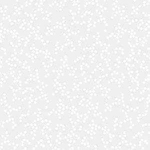 White dots on a white background and the graphics have a little sheen to it so you can see them in the light. From Dear Stella. 100% Cotton, 44" wide.