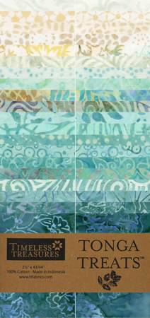 100% Cotton batik from Island Batik.&nbsp; 2.5″ Strip Pack • 40 pieces of fabric with 20 different designs. beachy themed&nbsp;