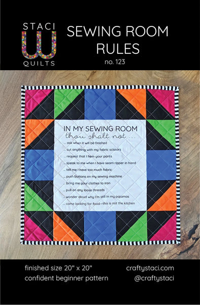 Staci Quilts Patterns with Quote Panel