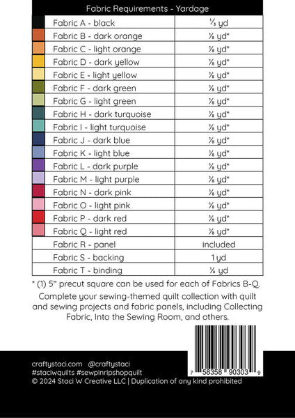 Staci Quilts Patterns with Quote Panel