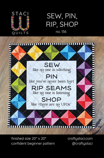 Staci Quilts Patterns with Quote Panel