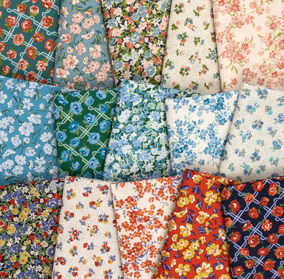 Floral Nostalgia - Fat Quarter Bundle - 15 pcs