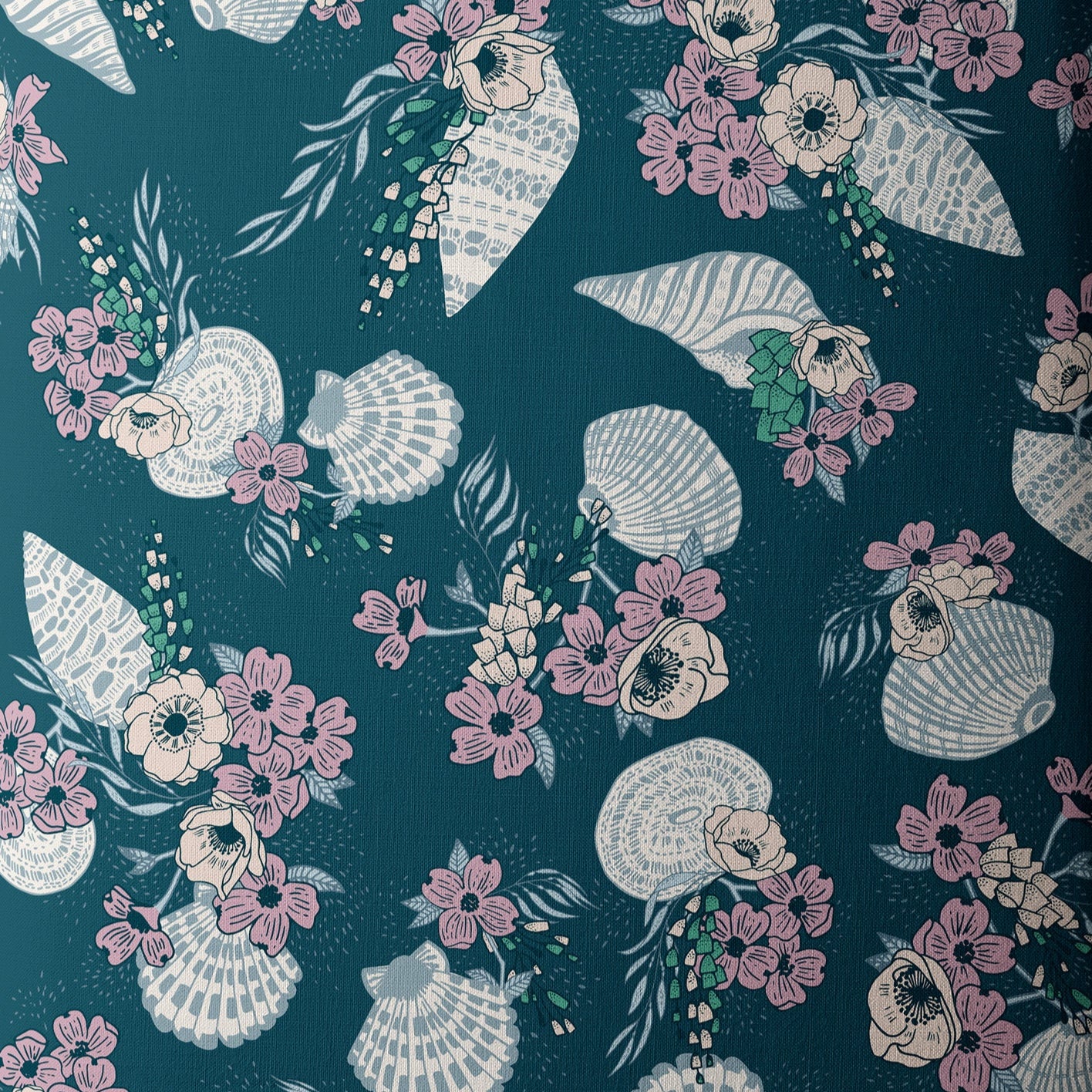 Sea Bouquet - Seashell Serenade - Dark Teal
