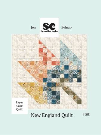 Let’s celebrate fall with New England. The New England quilt uses 10” squares. The throw size quilt finishes at 72”x72. The pattern shows how to place the colors to get this unique and modern super-sized maple leaf pattern. The fabric shown on the cover is Cider by Basic Grey for Moda Fabrics.  Printed Paper Pattern Finished Size: 72in x 72in Final Product: Quilt Technique Used: Standard Machine Sewing Skill Level: Beginner
