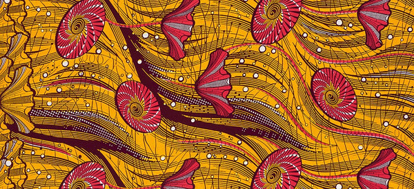 24727 - Ivory Coast Wax Prints - Orange