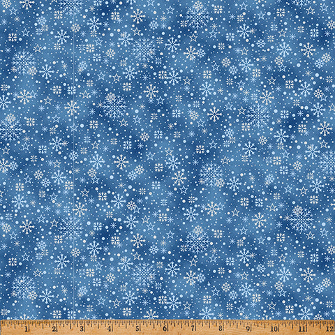 Snowflakes - Midnight Perch - Navy/Silver