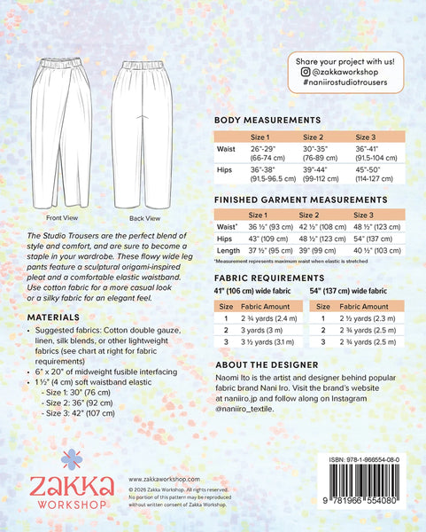 Studio Trousers - Nani Iro