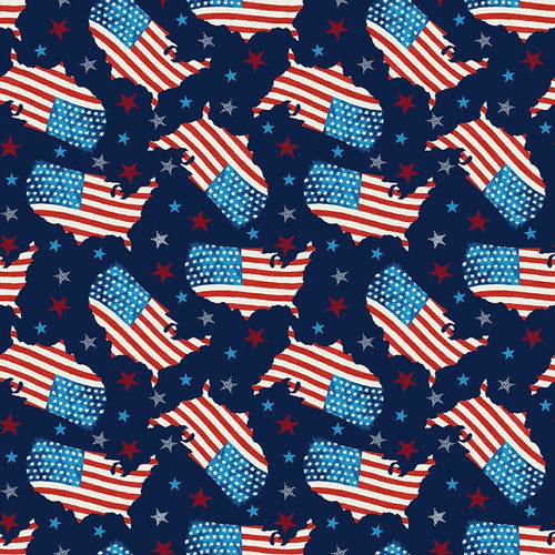 Flag USA - Liberty for All - Dark Blue