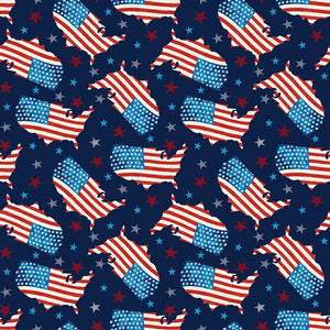 Flag USA - Liberty for All - Dark Blue