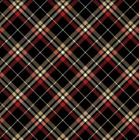 Plaid - Holiday Tidings - Black with Metallic