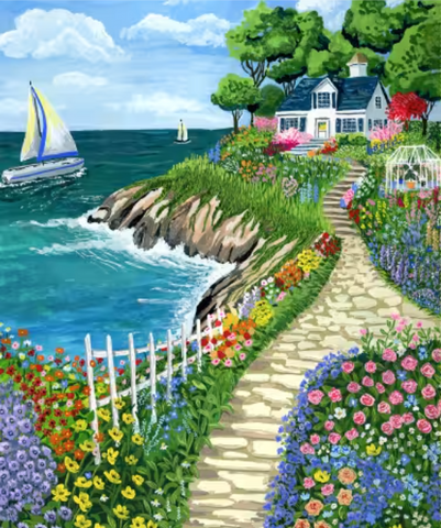 36" Panel - Cottage Dreams