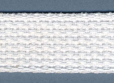 White Cotton Webbing - 1 in. Wide