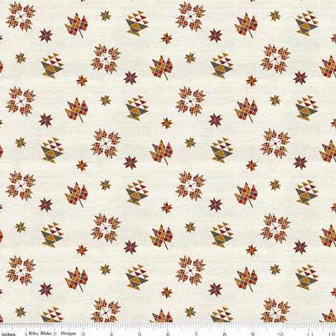 Block Toss - Covered Bridges in Fall - Cream