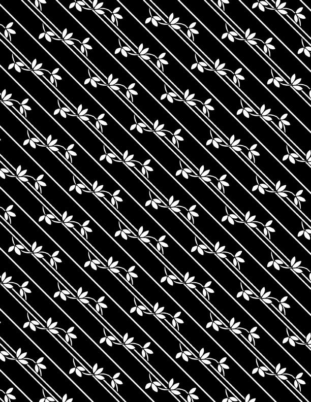Diagonal Vines - Black