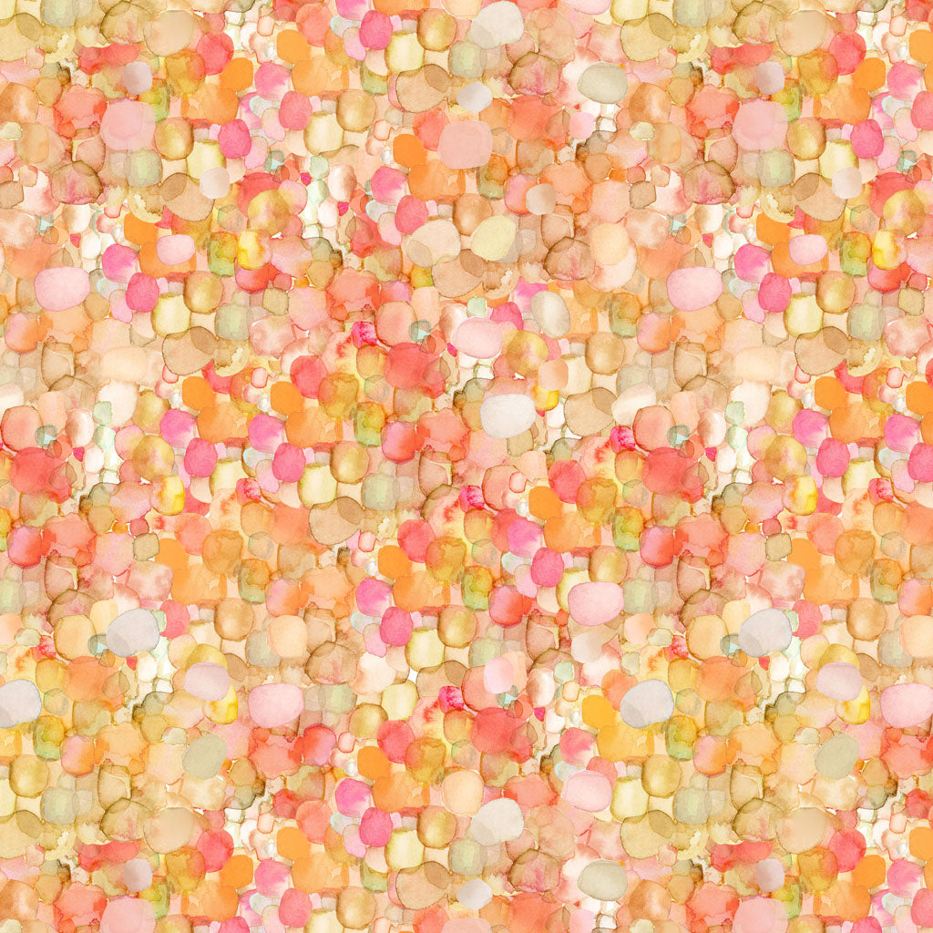 Digital Sea Glass - Coral Reef - Orange