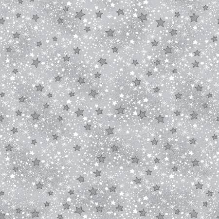 Mini Stars - Gray Flannel
