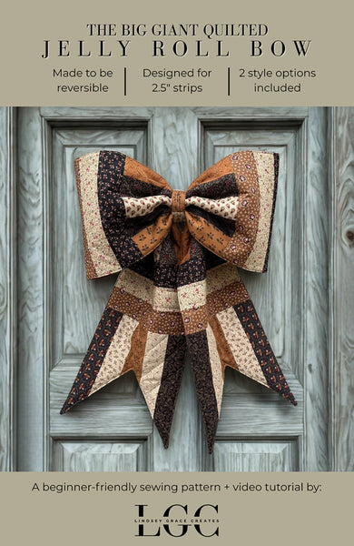 Big Giant Quilted Jelly Roll Bow