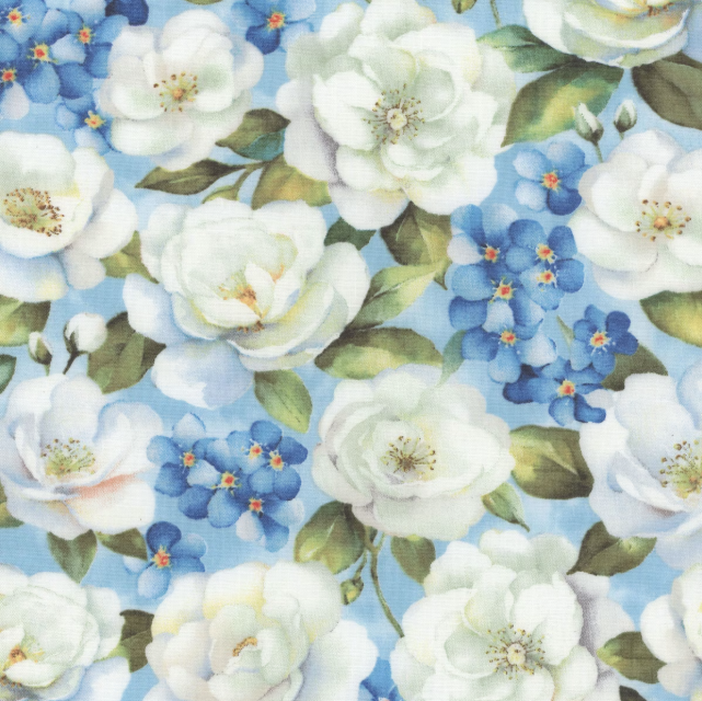 Large Floral - Blue Harmony - Blue