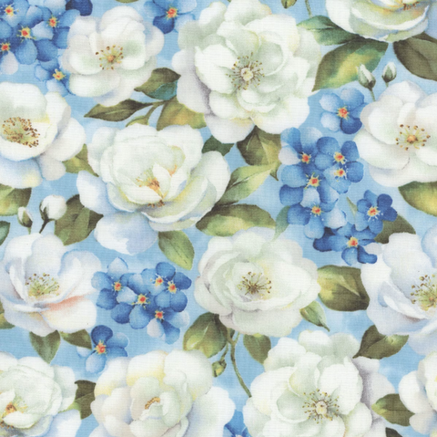 Large Floral - Blue Harmony - Blue