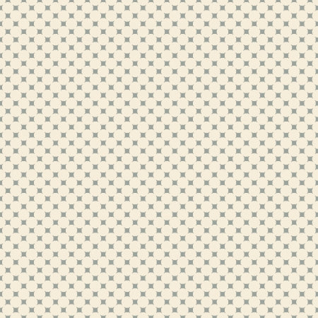 Dusty blue-green, 4-point star design in rows on an off-white background.&nbsp;From the Forest Friends Collection by Ashley Fish for RJR. 100% cotton, 44/45" wide.