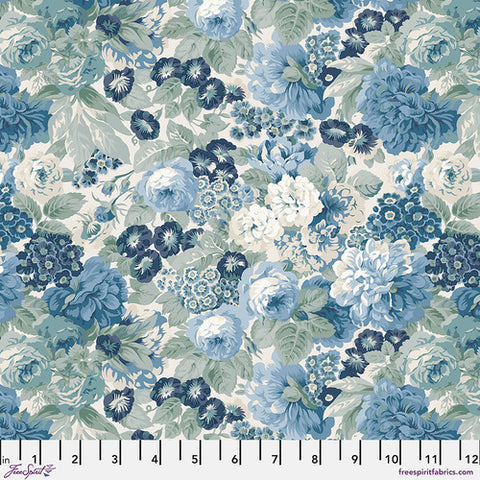 Rose & Peony Medium Blue - Southwold Blue Collection