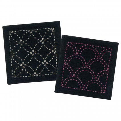 Sashiko Coaster Kit - 2 count - Navy