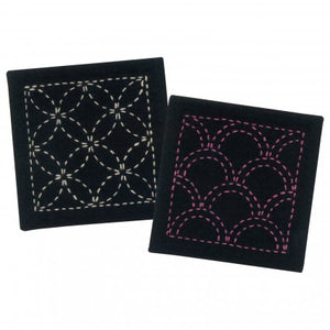 Sashiko Coaster Kit - 2 count - Navy