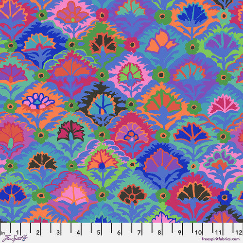 Feb 24 Kaffe Fassett Step Flower Blue