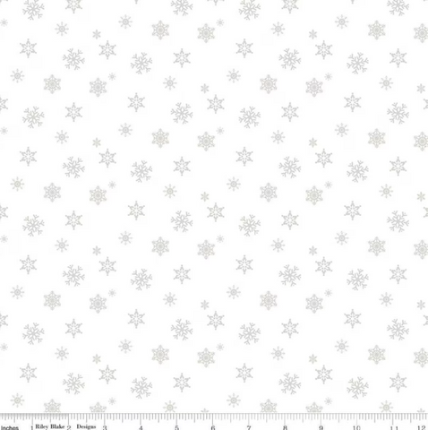 Snowflakes - Christmas Wishes - White-on-White